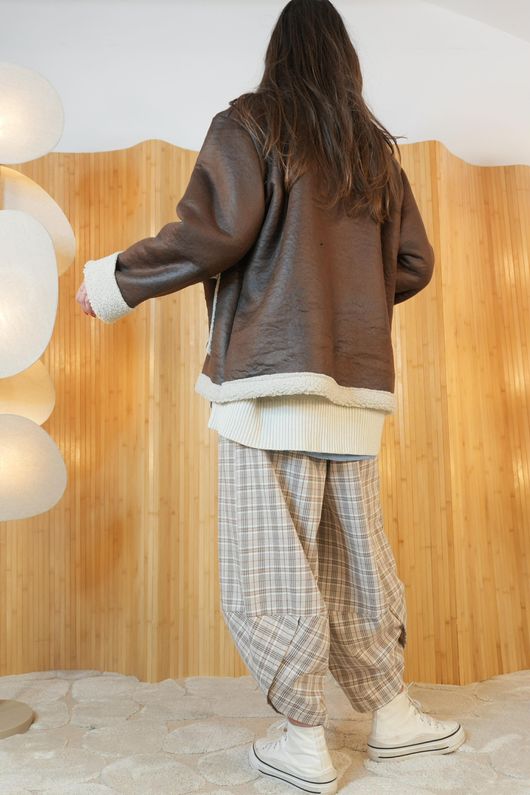 Shearling Flight Jacket Chocolate /40=